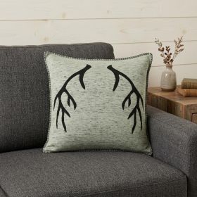 20" X 7" X 20" Lodge Grey & Black Pillow Cover With Poly Insert