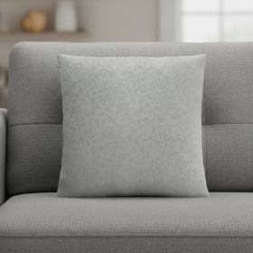 18" X 18" Light Gray Velvet Polyester Abstract Zippered Pillow