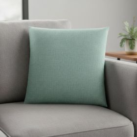 18" X 18" Light Green Polyester Interlocking Zippered Pillow