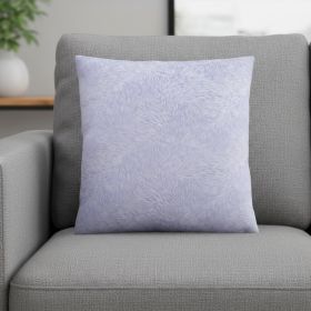 18" X 18" Purple Velvet Polyester Feather Zippered Pillow
