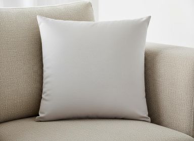 18" X 18" Silver Polyester Zippered Pillow