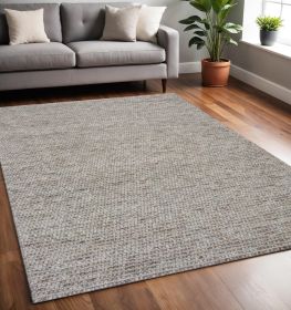 5' X 7'  Natural Wool Boucle Berber Style Area Rug