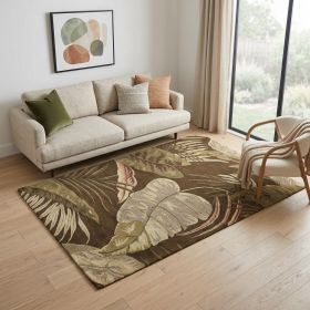 5' X 8'  Wool Mocha Area Rug