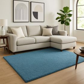 8' X 10' Highlighter Blue Indoor Shag Rug