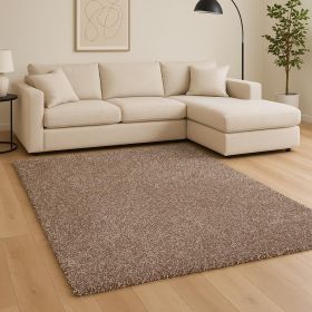 8' X 10' Polyester Beige Heather Area Rug