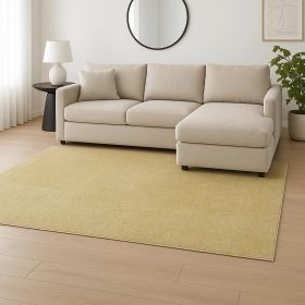 8' X 10' Yellow Heather Indoor Shag Rug