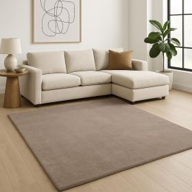 8' X 10'  Polyester Beige Area Rug