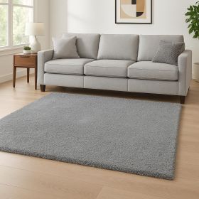 8' X 10' Grey Indoor Shag Rug