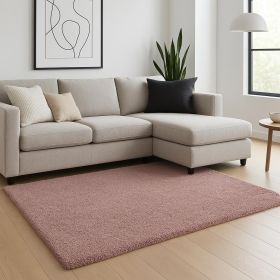 8' X 10' Rose Pink Indoor Shag Rug