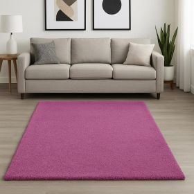 8' X 10' Hot Pink Hand Woven Area Rug