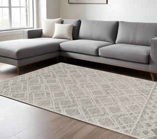 8' X 10'  Wool Sand Area Rug