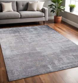 5' X 7'  Viscose Slate Area Rug