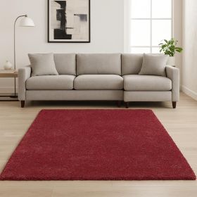 8' X 11' Red Heather Indoor Shag Rug