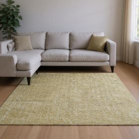 8' X 11' Yellow Heather Indoor Shag Rug