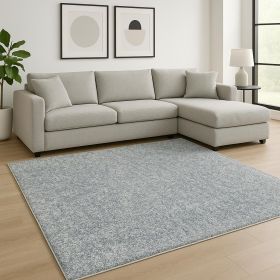8' X 11'  Slate Heather Shag Area Rug