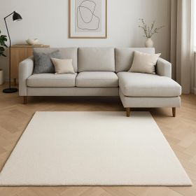 8' X 11' Ivory Indoor Shag Rug