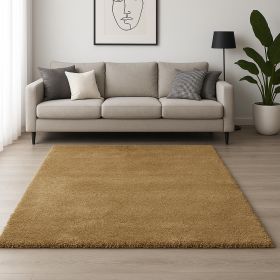 8' X 11' Gold Indoor Shag Rug