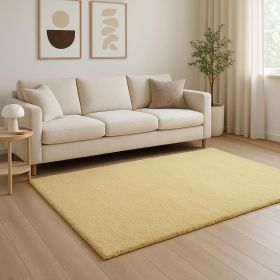 8' X 11' Yellow Hand Woven Area Rug