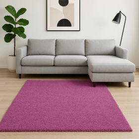 8' X 11'  Bright Hot Pink Shag Area Rug