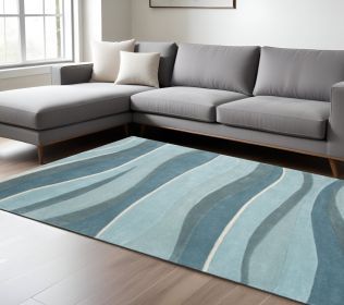8' X 10' 6 Wool Ocean Area Rug