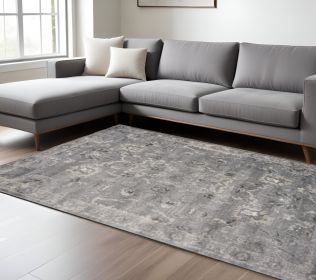 8' X 13' Gray Area Rug