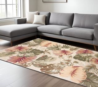 7' X 9'  Wool Beige Area Rug