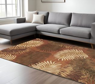 8' X 10' 6 Wool Rust Area Rug