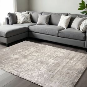 7' X 10'  Viscose Beige Area Rug