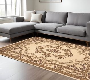 9' X 13'  Polypropylene Ivory Area Rug