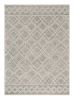 9' X 12' Sand Beige And Ivory Wool Geometric Hand Tufted Area Rug