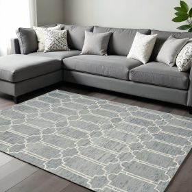 9' X 12'  Wool Blue Area Rug