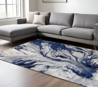 9' X 13' Blue Area Rug