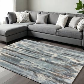 9' X 13'  Polypropylene Teal Area Rug