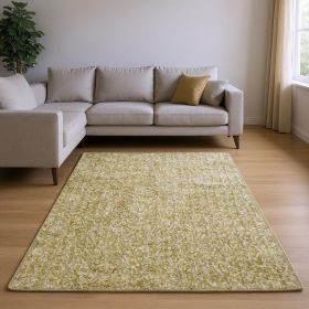 9' X 13' Yellow Hand Woven Area Rug