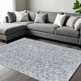 9' X 13' Gray and Ivory Abstract Hand Woven Area Rug