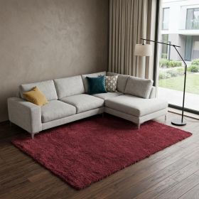 9' X 13' Polyester Red Area Rug