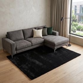 9' X 13' Polyester Espresso Area Rug