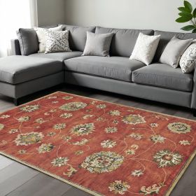 9' X 13' Sienna Orange Wool Handmade Area Rug
