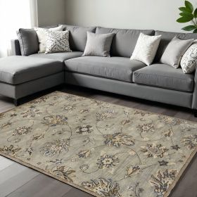9' X 13' Grey Wool Handmade Area Rug