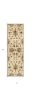 8' Champagne Red And Brown Wool Floral Medallion Hand Tufted Runner Rug