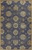 3' X 5' Dark Gray Green And Brown Wool Floral Hand Tufted Area Rug