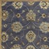 3' X 5' Dark Gray Green And Brown Wool Floral Hand Tufted Area Rug