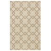 3' X 5' Ivory And Brown Wool Geometric Hand Tufted Area Rug