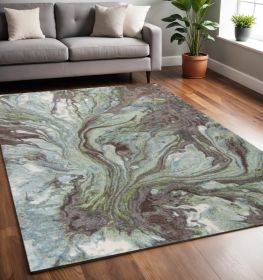 5' X 8' Seafoam Watercolor Indoor Area Rug