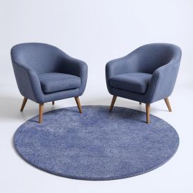 6' Purple Round Indoor Shag Rug