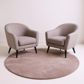 6' Rose Pink Round Indoor Shag Rug