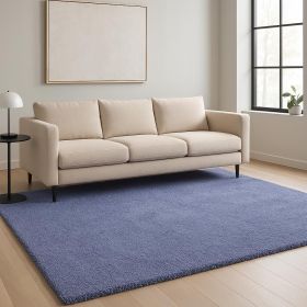 5' X 7' Purple Plain Indoor Area Rug