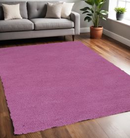 5' X 7' Hot Pink Indoor Shag Rug