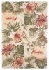 3' X 5' Beige Green And Pink Wool Botanical Leaves Hand Tufted Area Rug