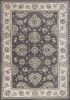 8' X 10' Gray And Ivory Floral Medallion Area Rug